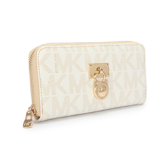 Michael Kors Hamilton Continental Large White Wallet