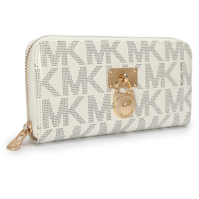 Michael Kors Hamilton Continental Large White Wallet