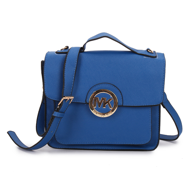 Michael Kors Big Logo Medium Blue Crossbody Bag