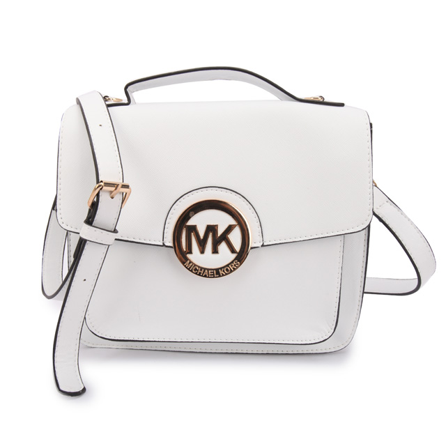 Michael Kors Big Logo Medium White Crossbody Bag